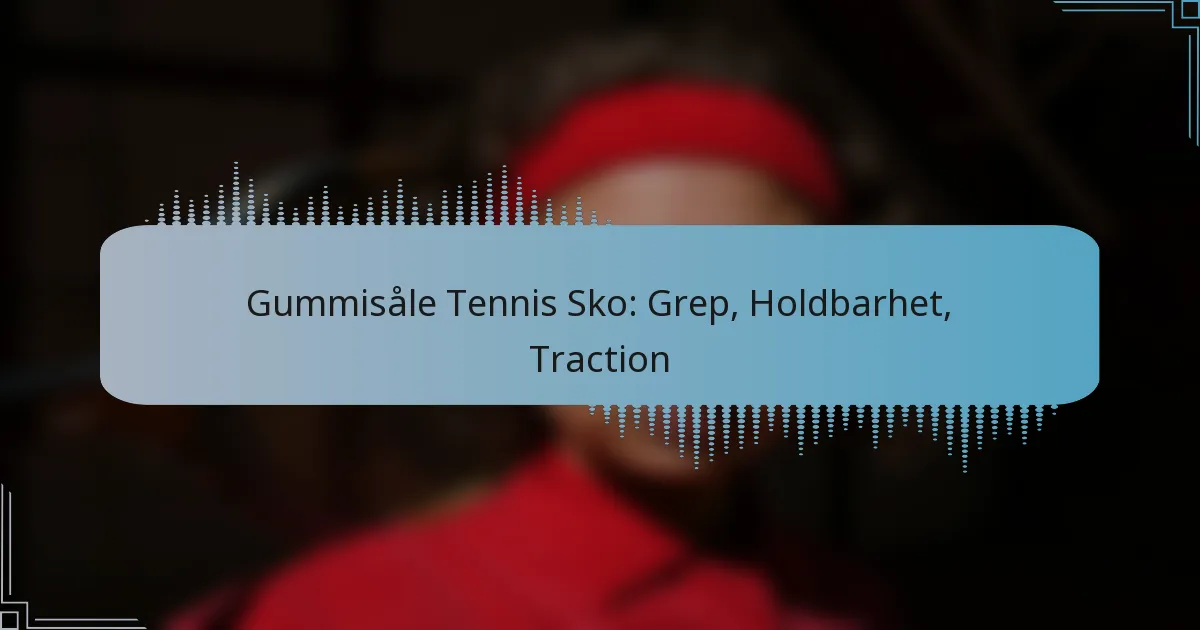 Gummisåle Tennis Sko: Grep, Holdbarhet, Traction