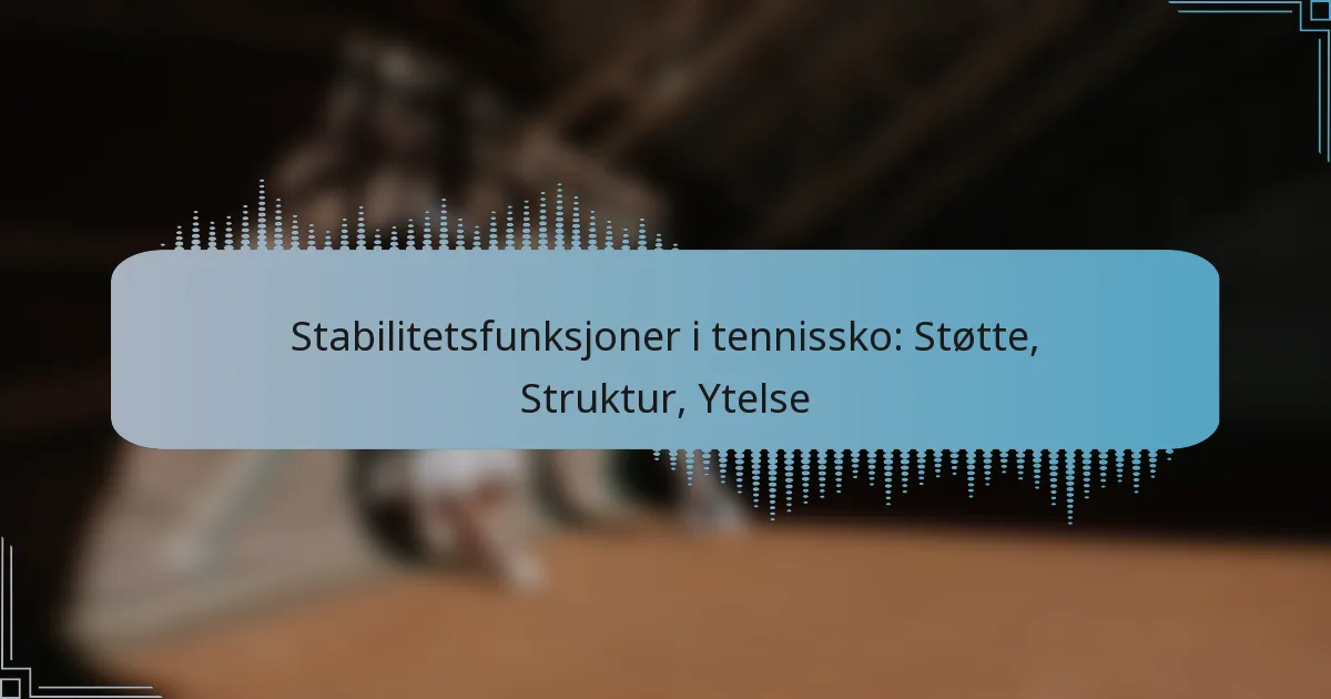 Stabilitetsfunksjoner i tennissko: Støtte, Struktur, Ytelse