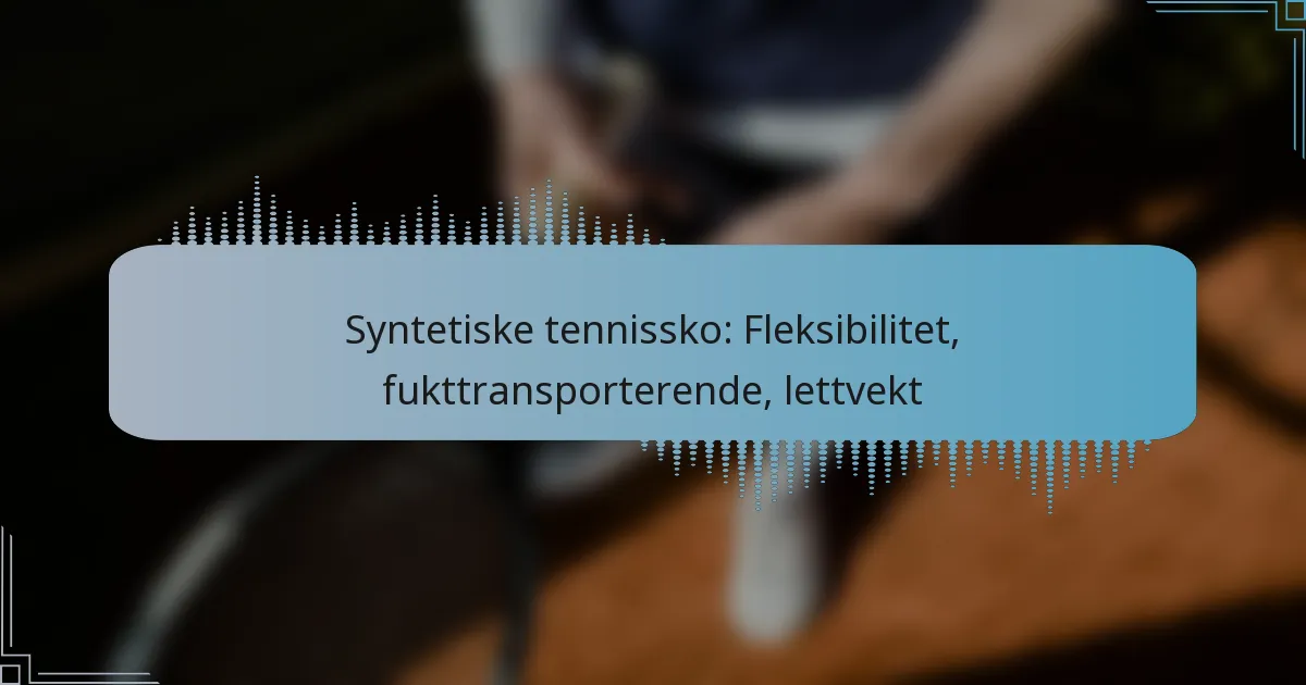 Syntetiske tennissko: Fleksibilitet, fukttransporterende, lettvekt
