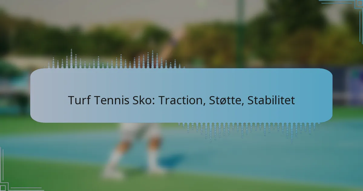 Turf Tennis Sko: Traction, Støtte, Stabilitet